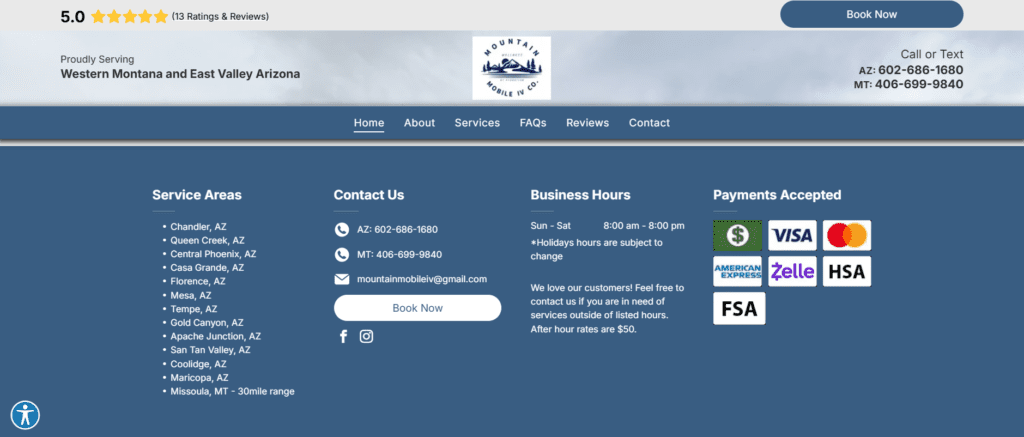 Mountain Mobile IV Website Trust Signals