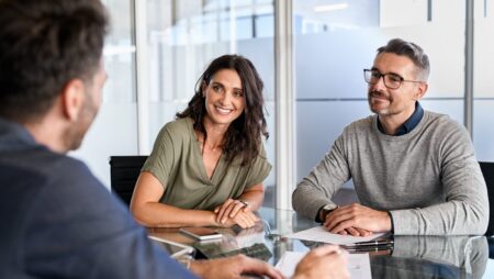 Couple meeting with financial advisor
