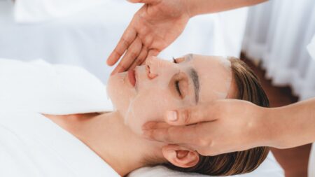 Facial skincare treatment modern wellness
