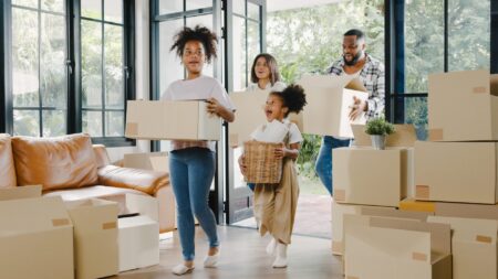 Family moving into new house