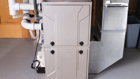 Gas furnace in basement