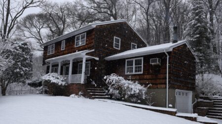 Long Island New York house winter