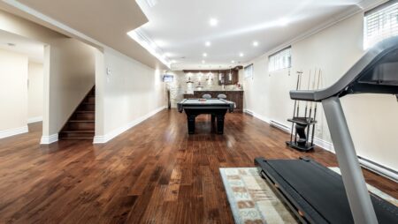 Modern basement remodel
