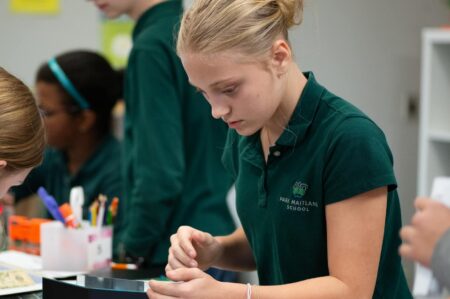 Park Maitland School student in classroom