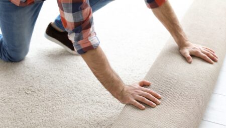 Rolling out new white carpeting