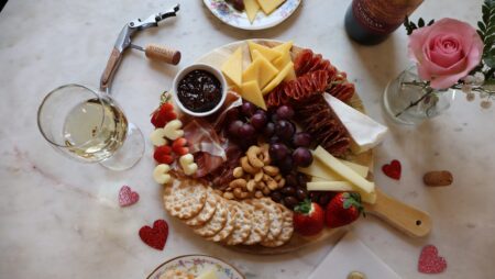 Stokelan Estate Winery wine and cheese