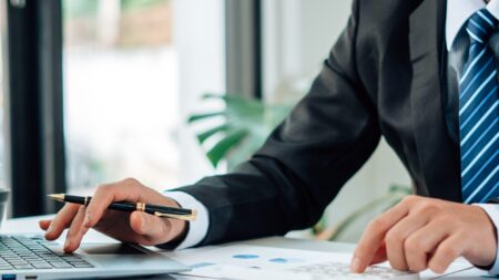 Tax advisor calculating data