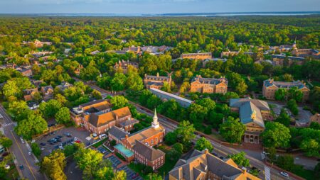 Williamsburg Virginia aerial view