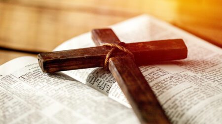 Bible and cross