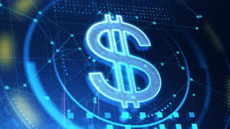 Dollar icon on screen money