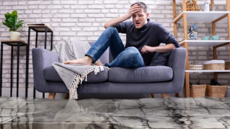 Flood in living room