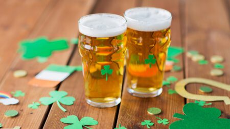 Glasses of beer St. Patrick's Day