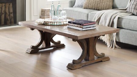 Hardwood floor living room Floor Coverings International South Gwinnett