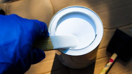 Home improvement fresh paint blue