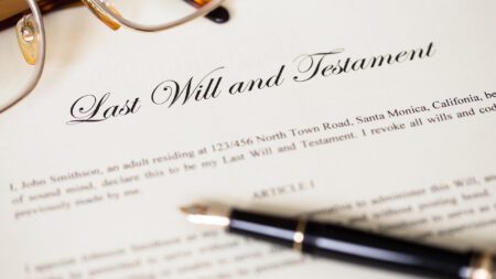 Last will and testament legal document