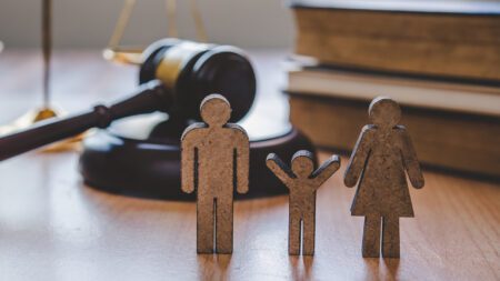 Law scale gavel family estate planning