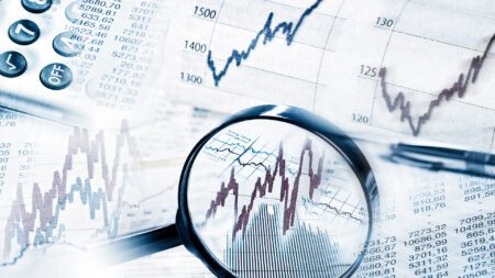 Magnifying glass stocks investing