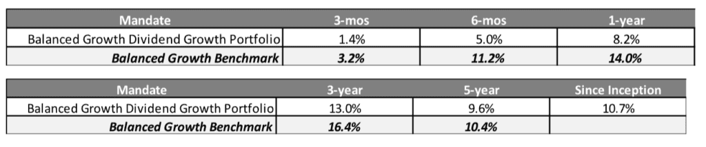 Balanced Growth Dividend Growth Portfolio chart