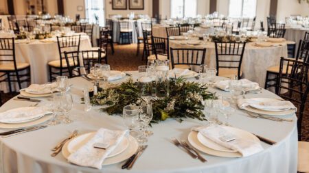Set tables at event Kotecki's Grandview Grove