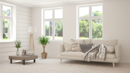 White living room