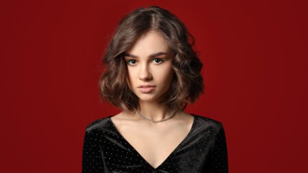 Young woman bob haircut