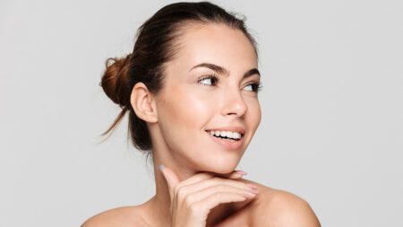 Young woman glowing skin