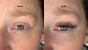 JJ's Lashes before and after