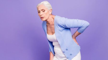 Senior woman with back pain