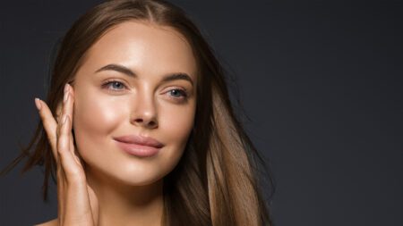Woman with healthy glowing skin