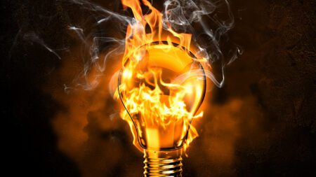 light bulb fire
