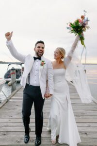 Bride and groom-Willow Design dba The Flower Market