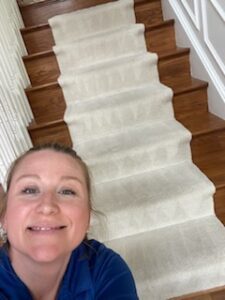 Casey and stairs