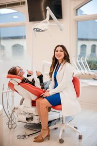 Dentist-with-client-in-chair-Airily-Orthodontics-Moorestown-Living-