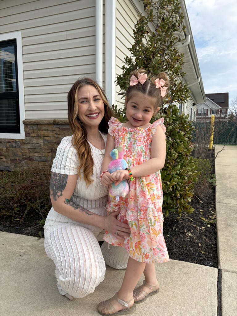 Charli Newcomer with her mom, Karlee.
