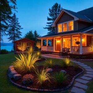 Night house exterior-Mr. Electric of Queensbury-Lake George Living