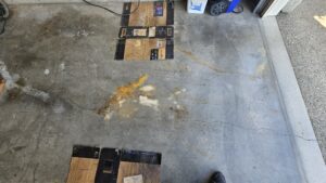 Garage floor dirt