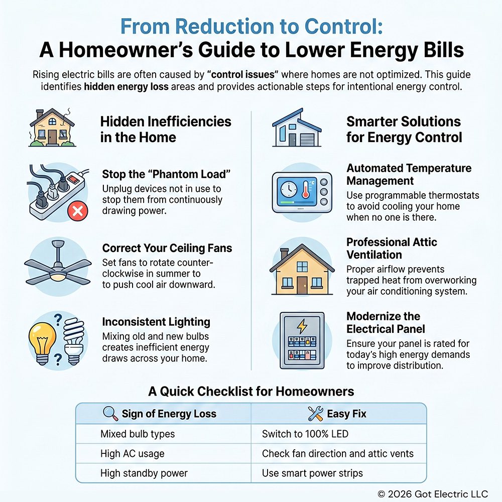 A Homeowner's Guide to Lower Energy Bills Graphic Got Electric, LLC