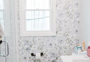 Bathroom wallpaper-Kendall Sharpe Designs LLC