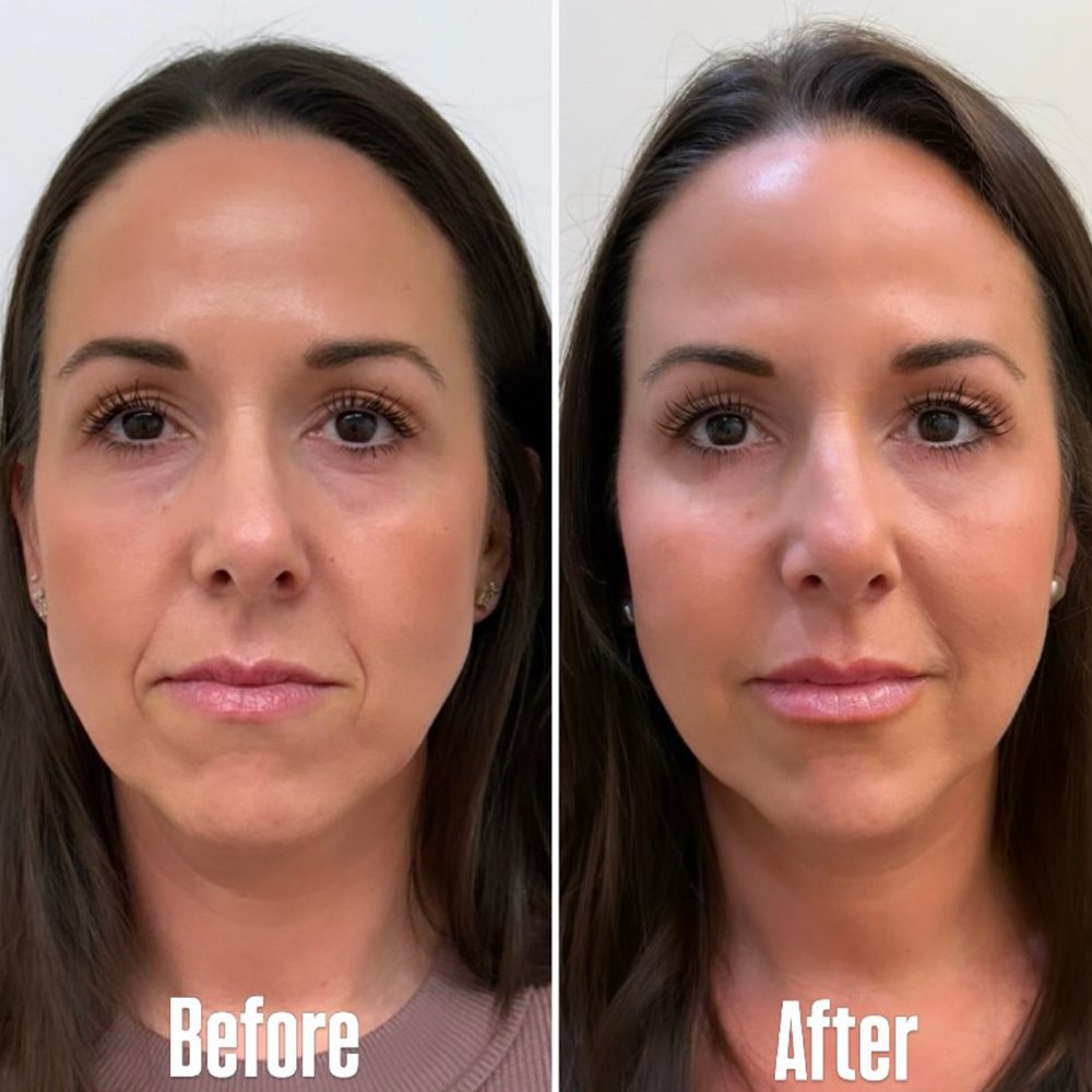 Facial skin treatment before and after Muse Medical Spa