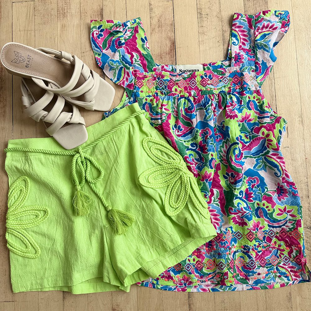 Summer top, shorts and sandals The Stash of Waconia