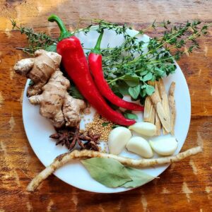 plate of herbs-Lamb Shoppe & Wellness Center