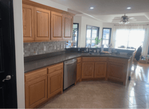 Plateau Painting Contractors kitchen cabinet painting before