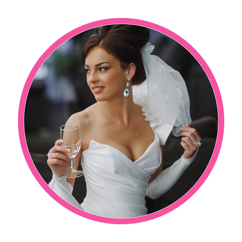 Bride in wedding dress Sheldon Dry Cleaners