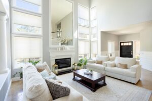 Budget Blinds (Monk) living room cellular shades