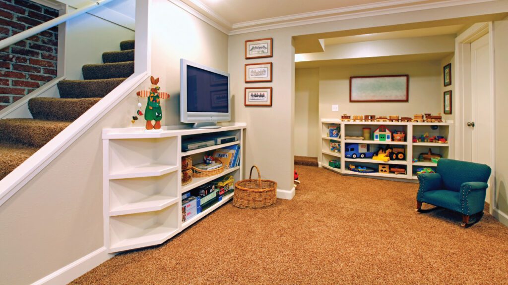 Finished basement with kids play area Ready Steady Real Estate