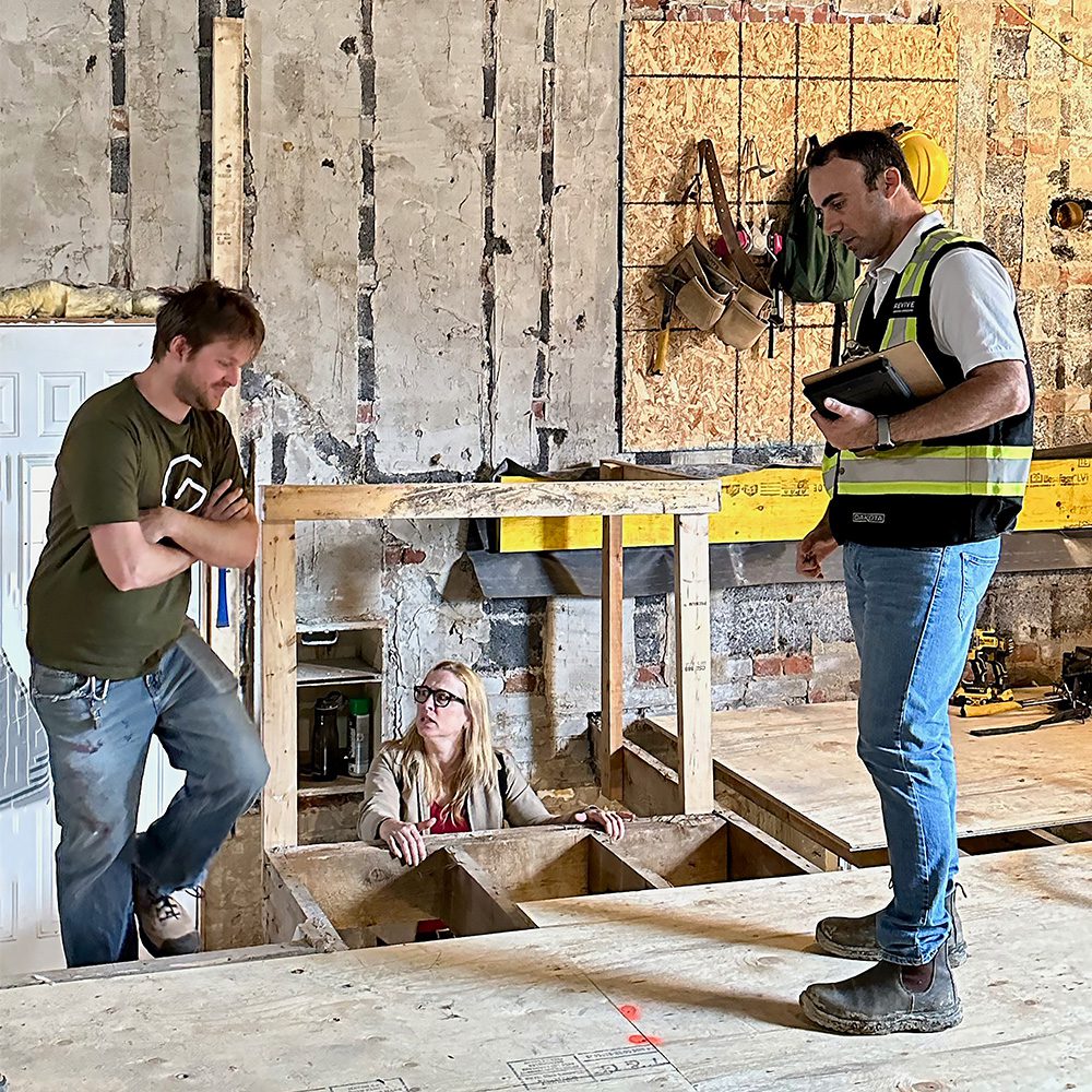 Greening Homes LTD team consulting on-site