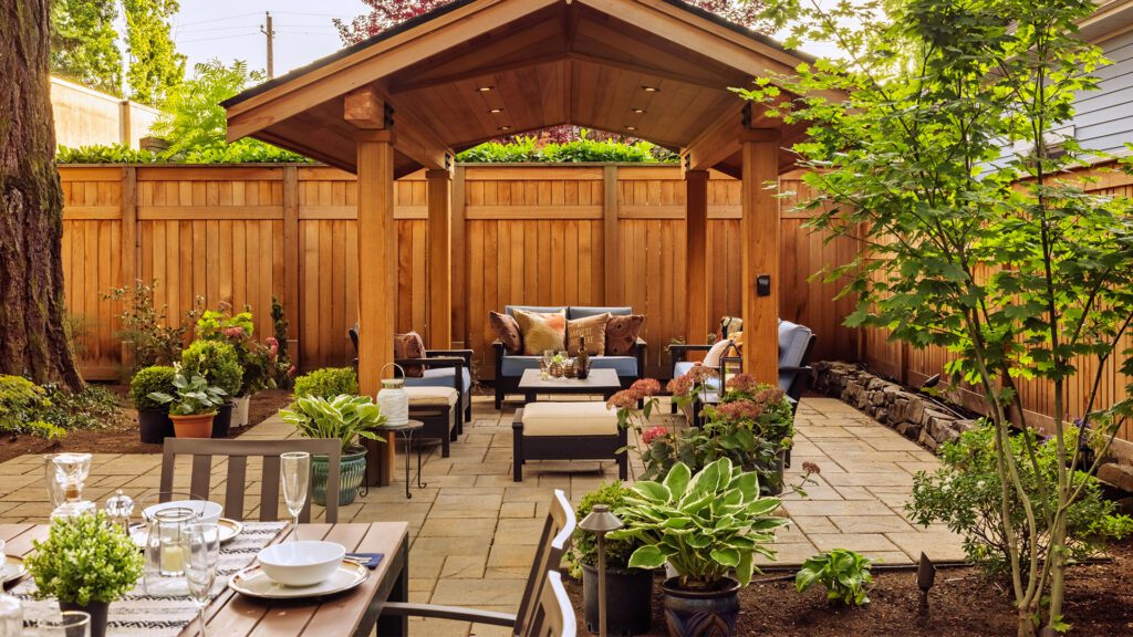 Outdoor living area Blessing Landscapes