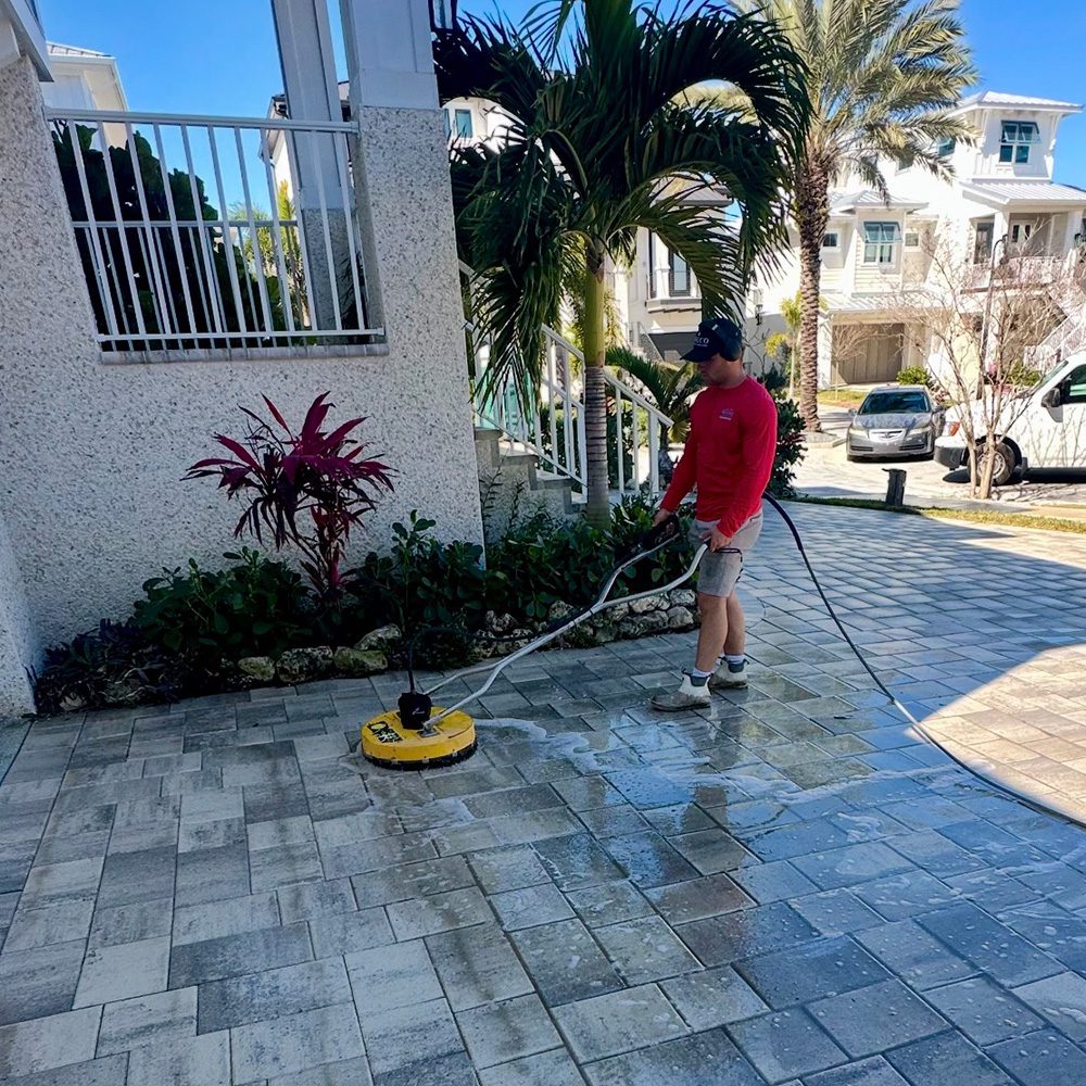 Soft washing pavers Veterans Paver Sealing & Pressure Washing