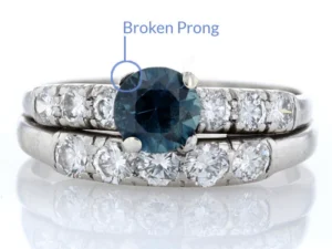 broken prong top view-BG Jewelers