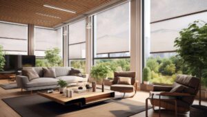 solar shades living room design
